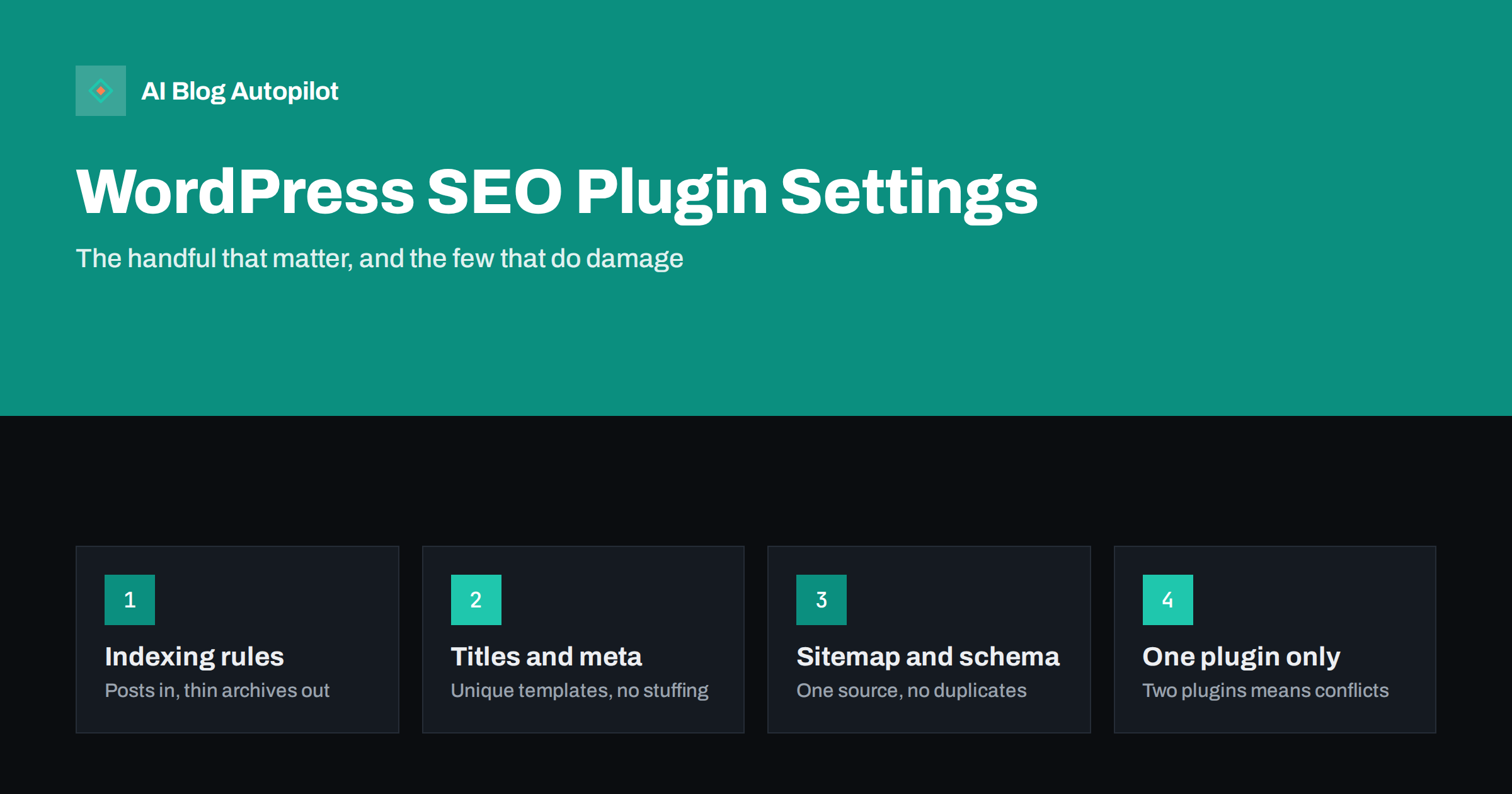 WordPress SEO Plugin Settings That Actually Matter