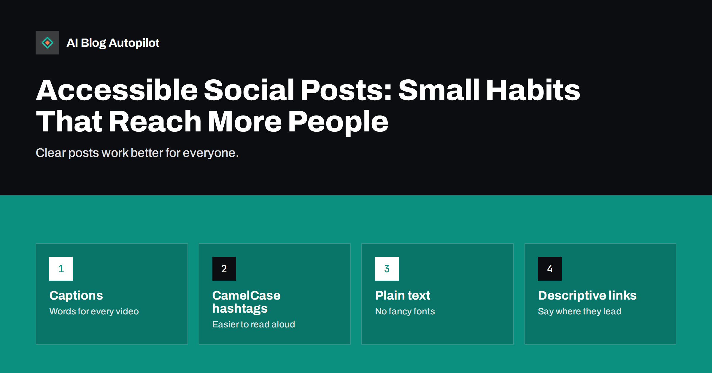 Accessible Social Posts: Small Habits That Reach More People
