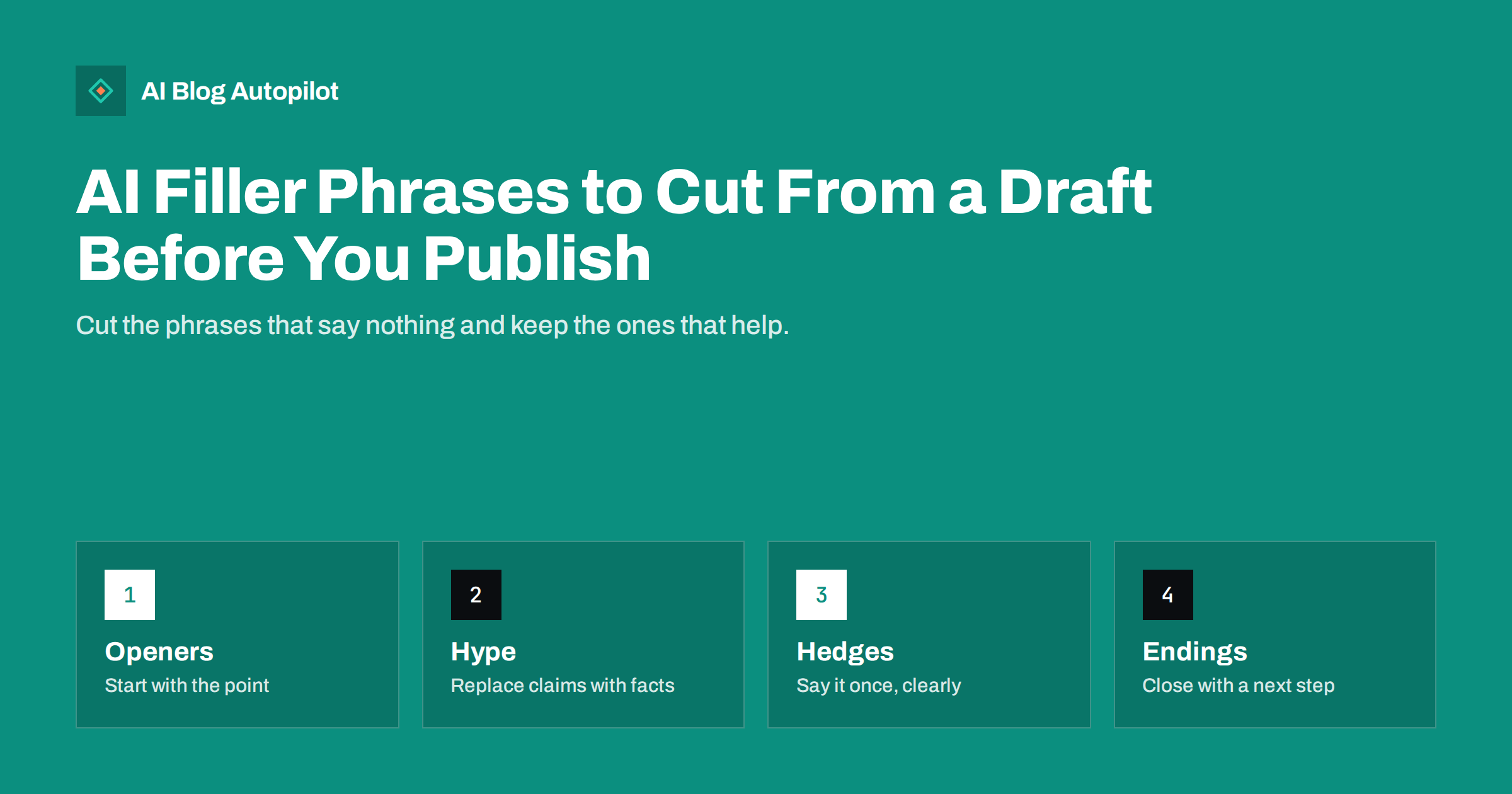 AI Filler Phrases to Cut From a Draft Before You Publish
