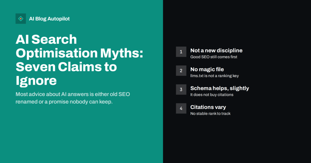 AI Search Optimisation Myths: Seven Claims to Ignore