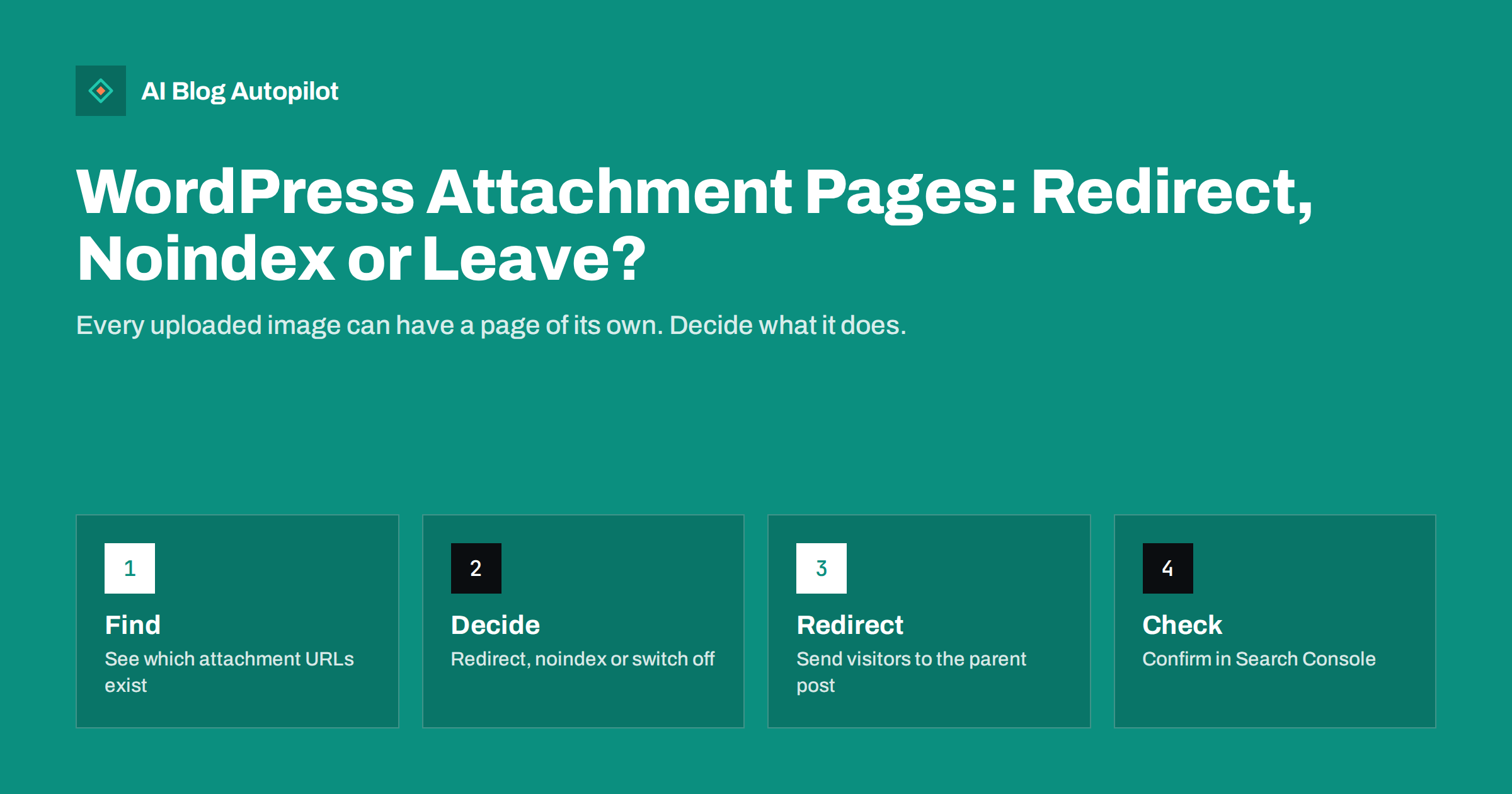 WordPress Attachment Pages: Redirect, Noindex or Leave?