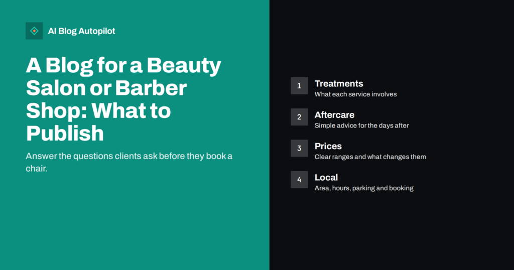 A Blog for a Beauty Salon or Barber Shop: What to Publish
