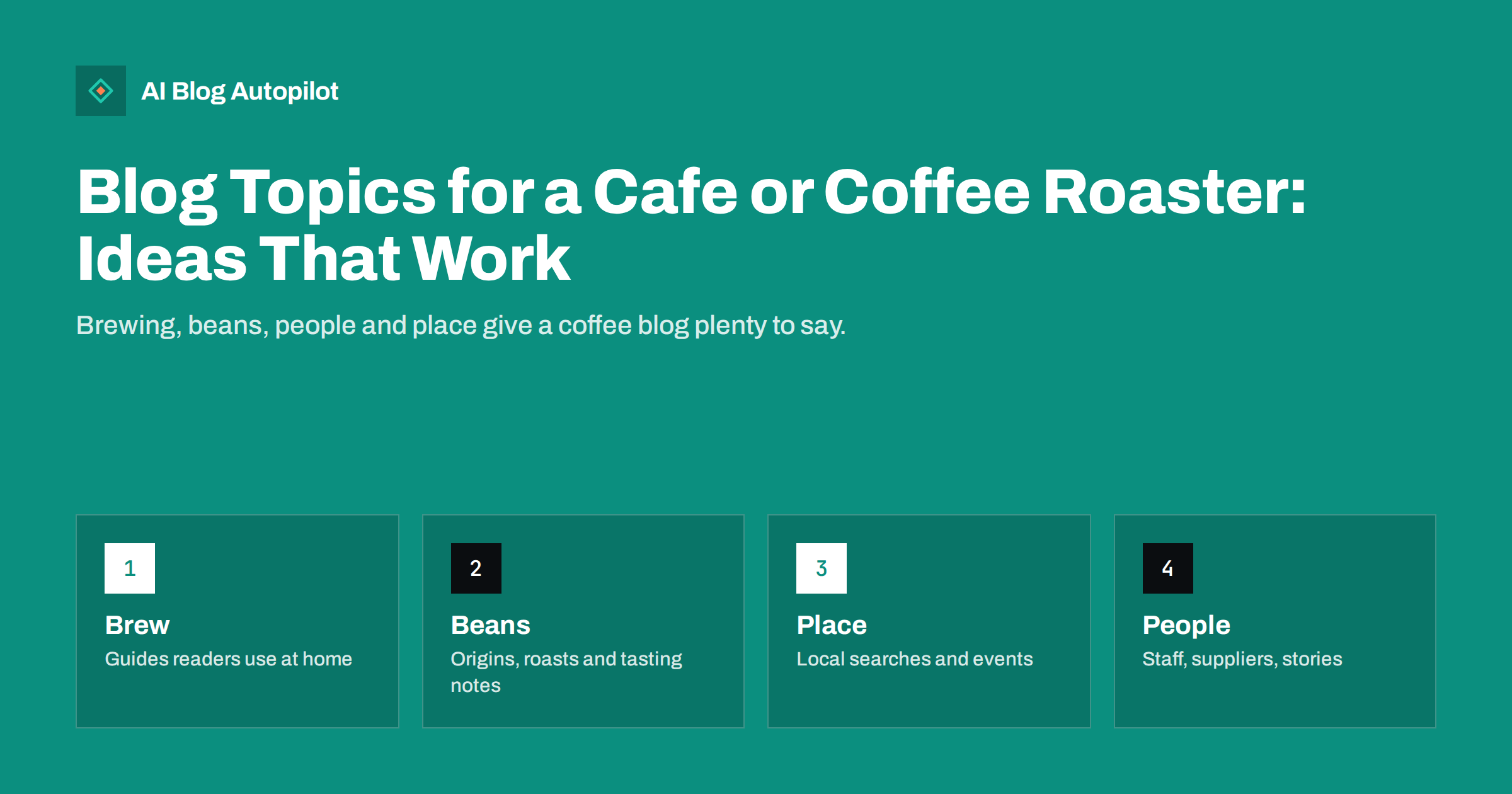 Blog Topics for a Cafe or Coffee Roaster: Ideas That Work