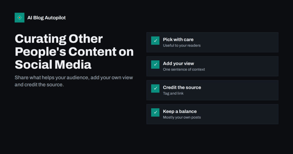 Curating Other People’s Content on Social Media