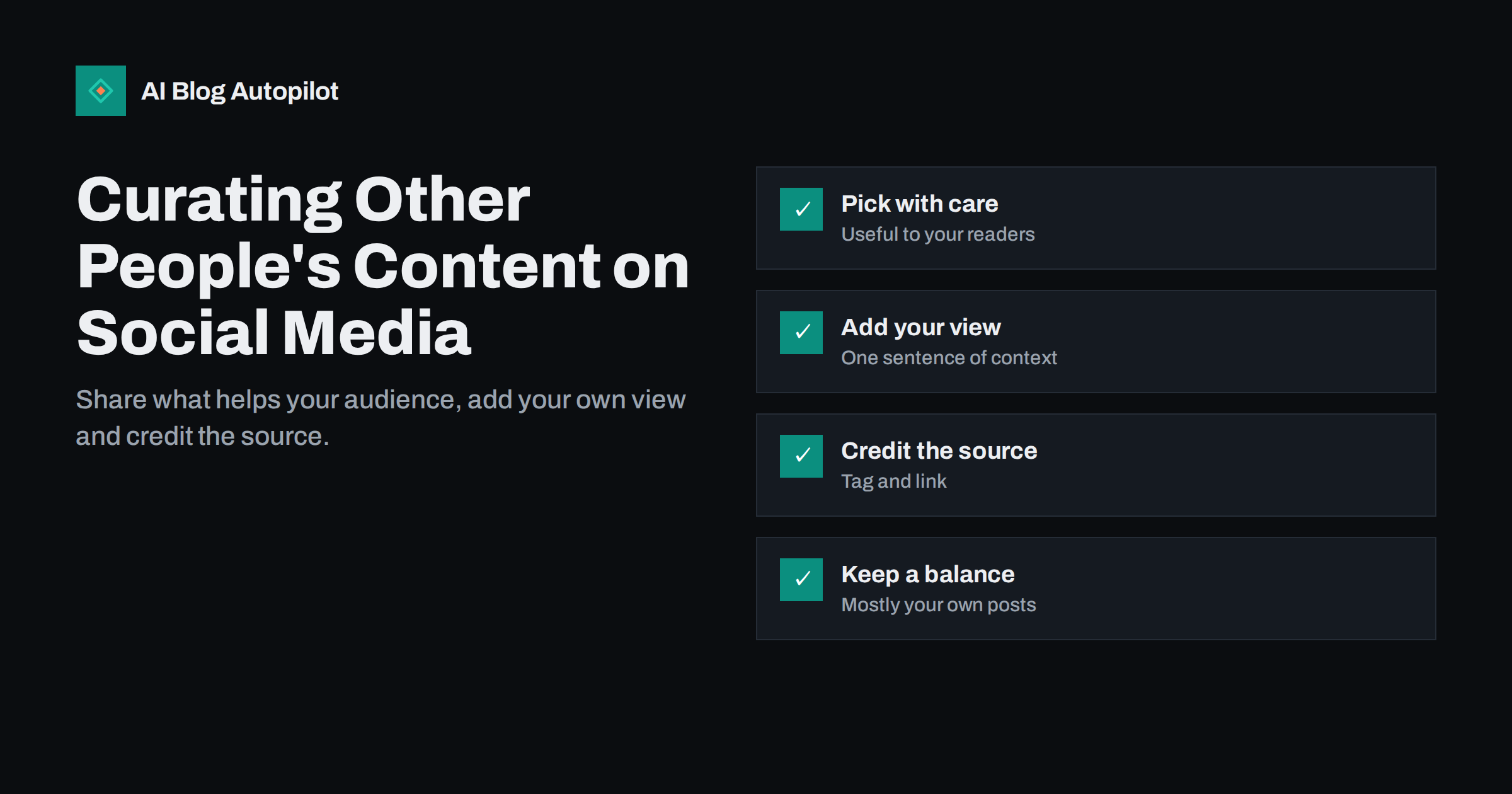 Curating Other People’s Content on Social Media