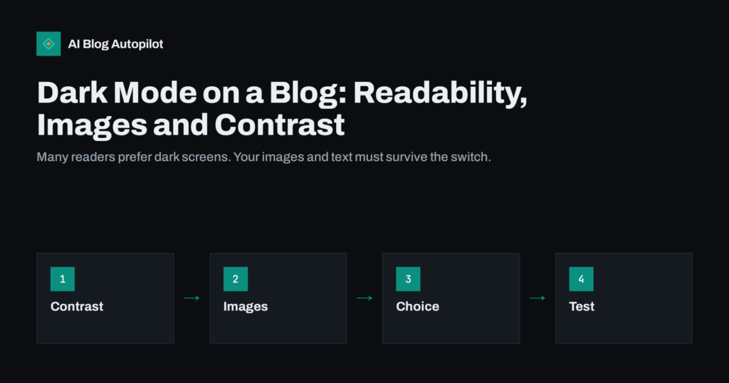 Dark Mode on a Blog: Readability, Images and Contrast