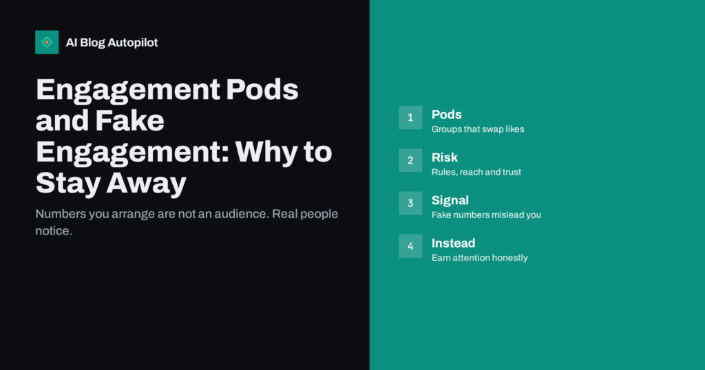 Engagement Pods and Fake Engagement: Why to Stay Away