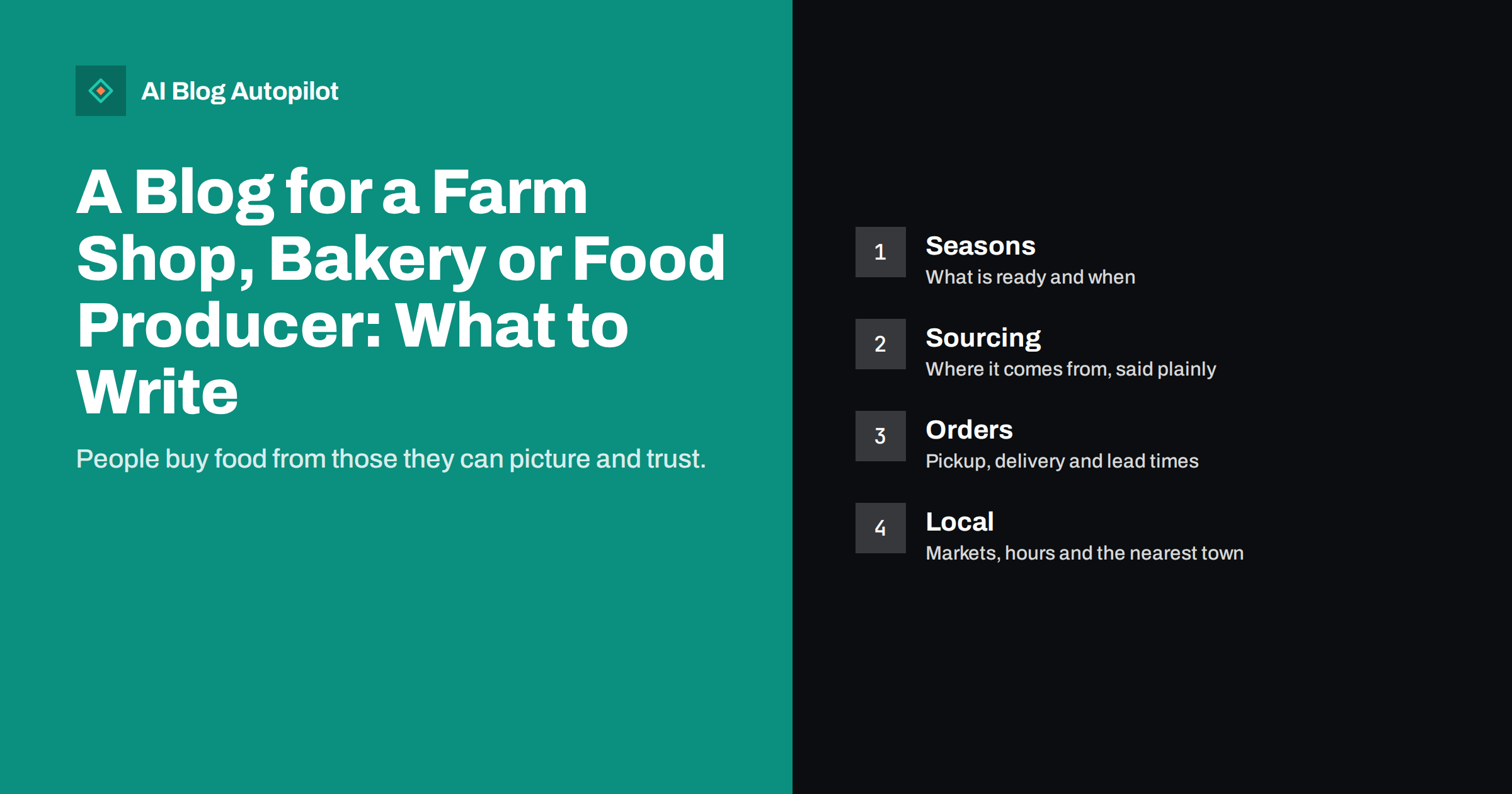 A Blog for a Farm Shop, Bakery or Food Producer: What to Write
