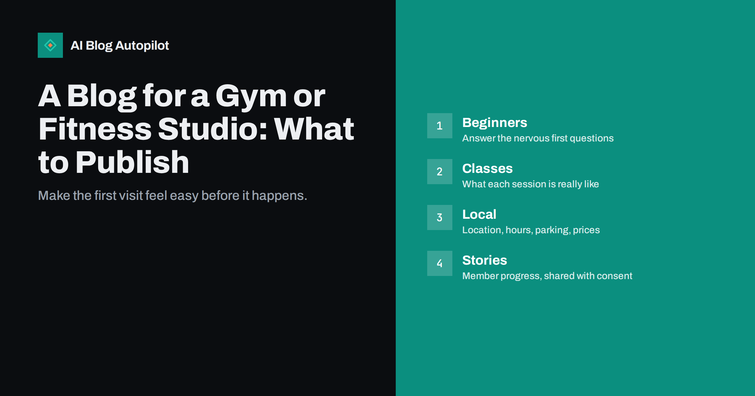 A Blog for a Gym or Fitness Studio: What to Publish