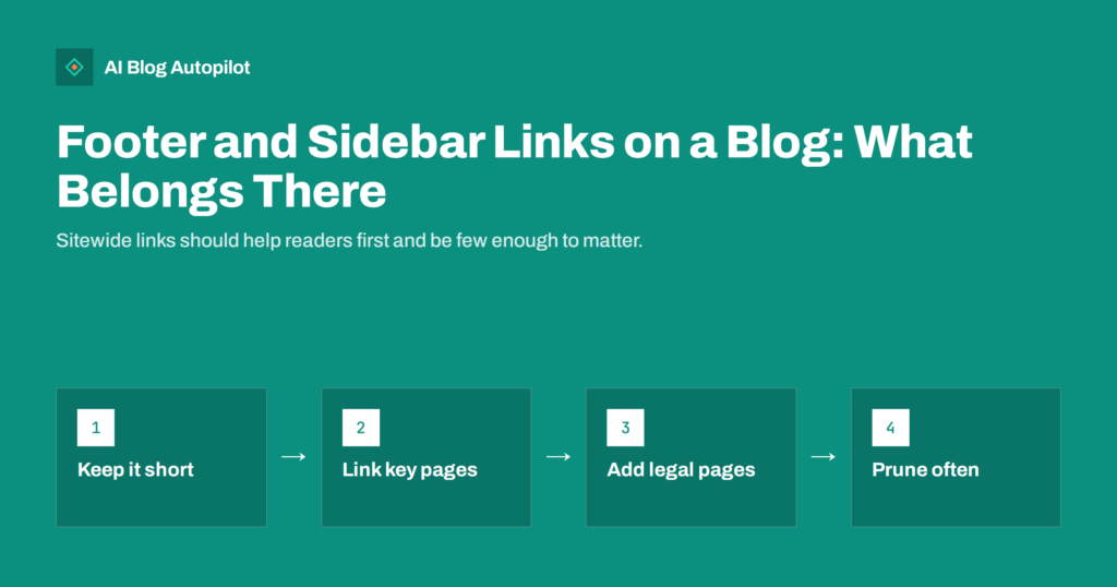 Footer and Sidebar Links on a Blog: What Belongs There