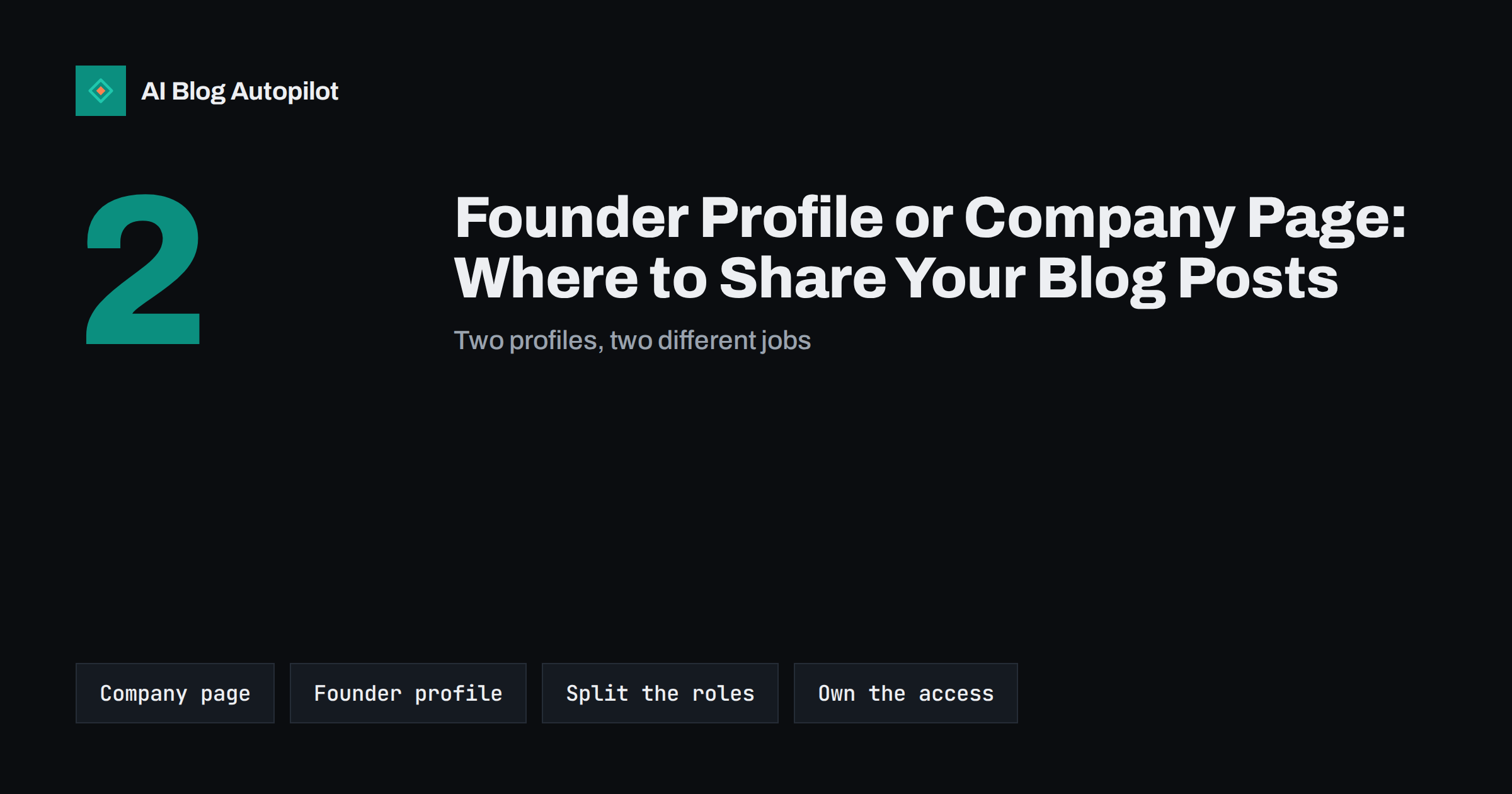 Founder Profile or Company Page: Where to Share Your Blog Posts