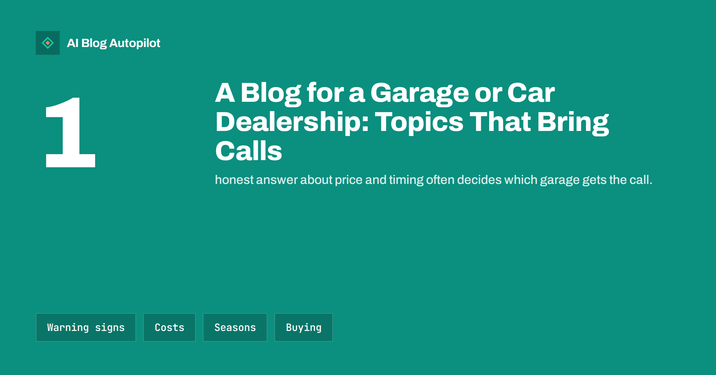 A Blog for a Garage or Car Dealership: Topics That Bring Calls