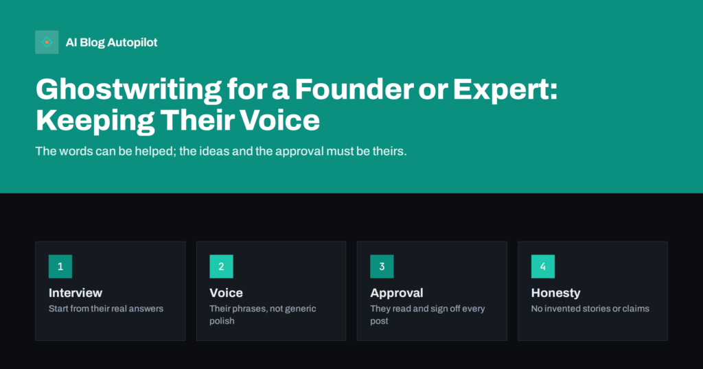 Ghostwriting for a Founder or Expert: Keeping Their Voice