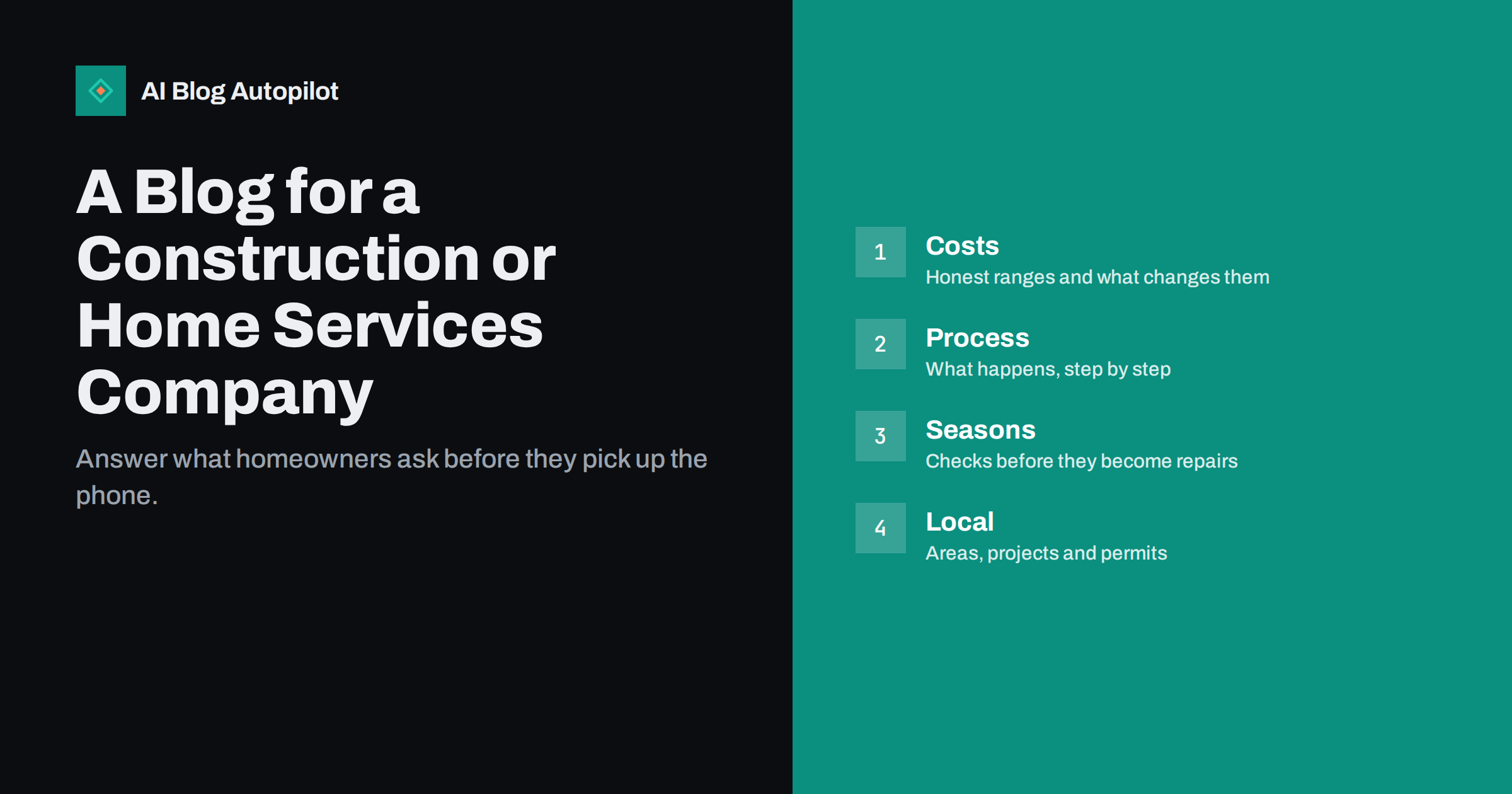 A Blog for a Construction or Home Services Company