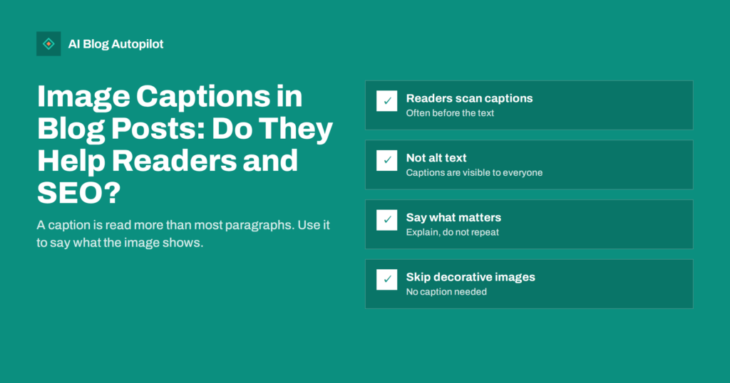 Image Captions in Blog Posts: Do They Help Readers and SEO?