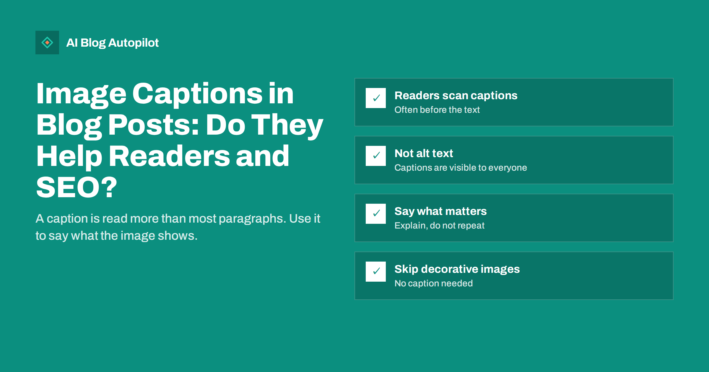 Image Captions in Blog Posts: Do They Help Readers and SEO?