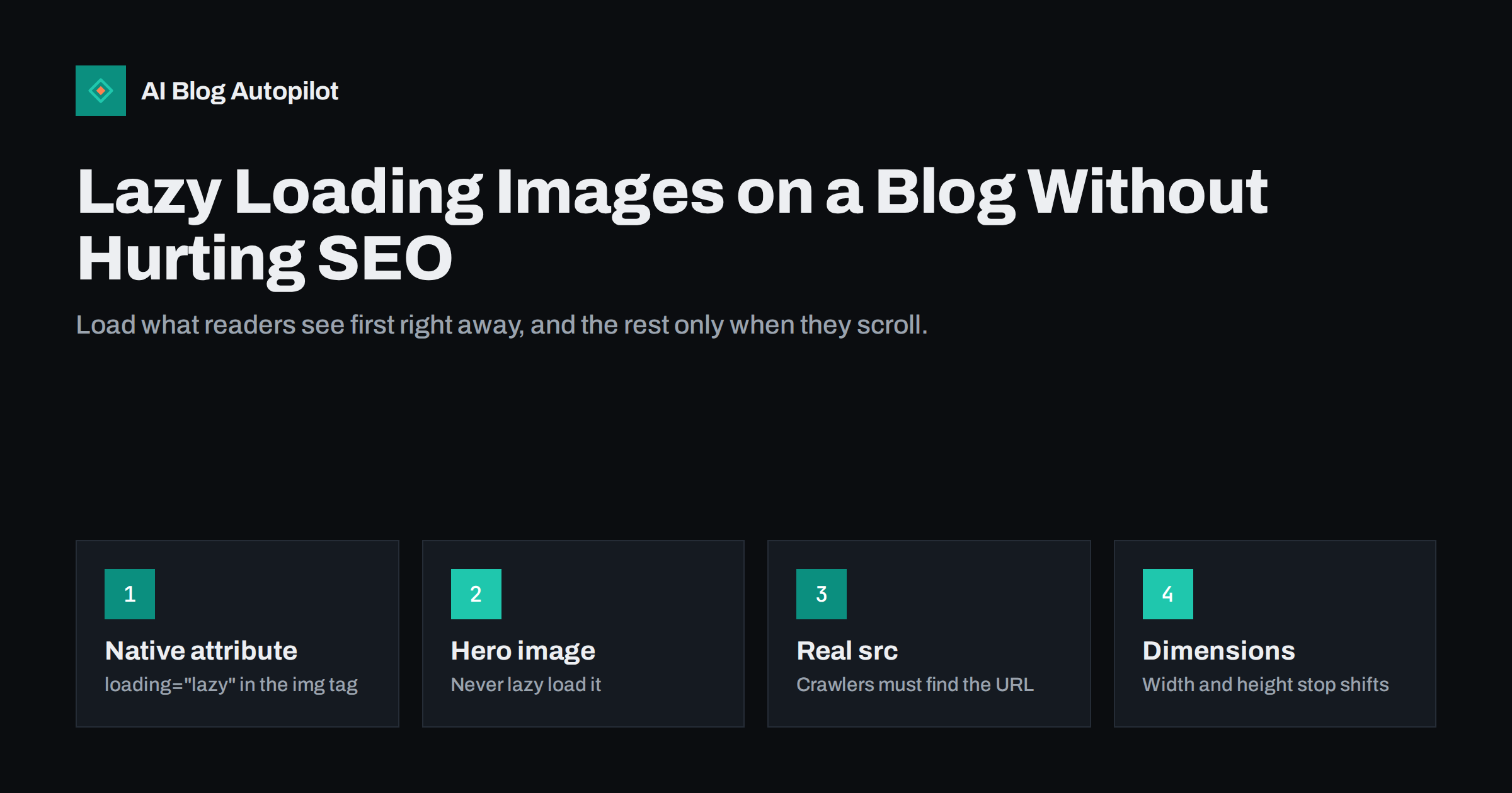 Lazy Loading Images on a Blog Without Hurting SEO
