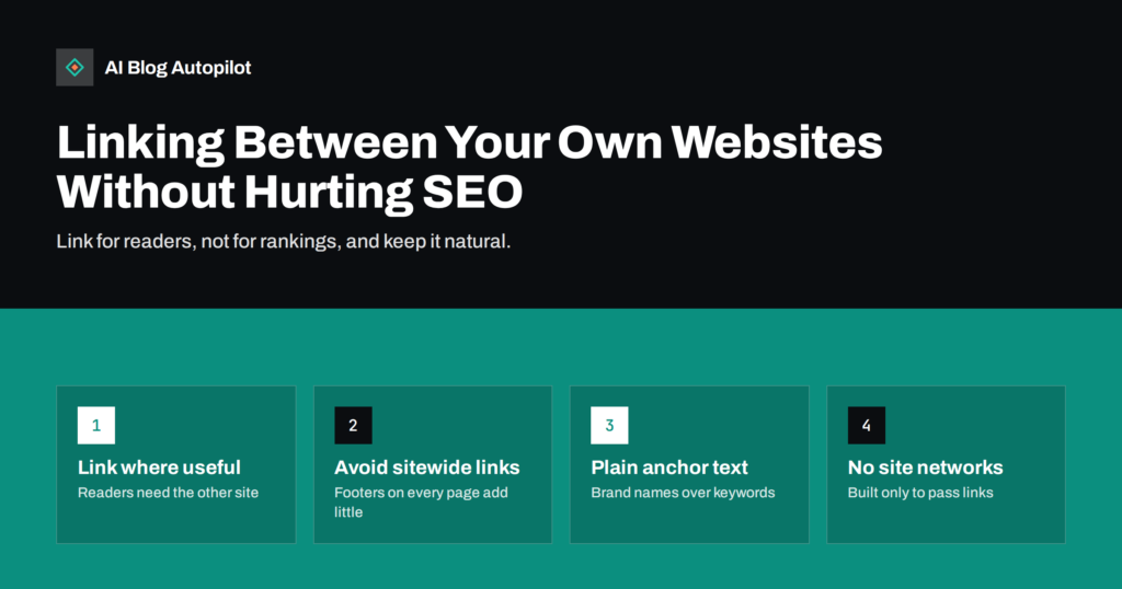 Linking Between Your Own Websites Without Hurting SEO