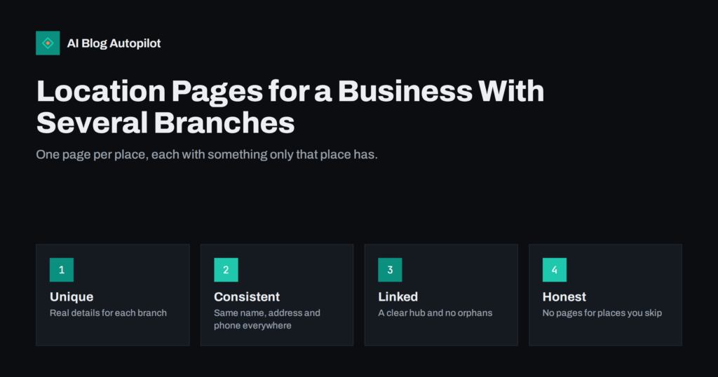 Location Pages for a Business With Several Branches