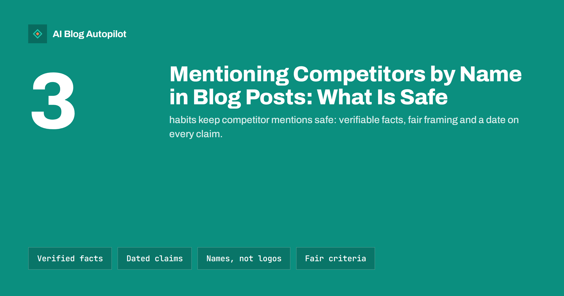 Mentioning Competitors by Name in Blog Posts: What Is Safe