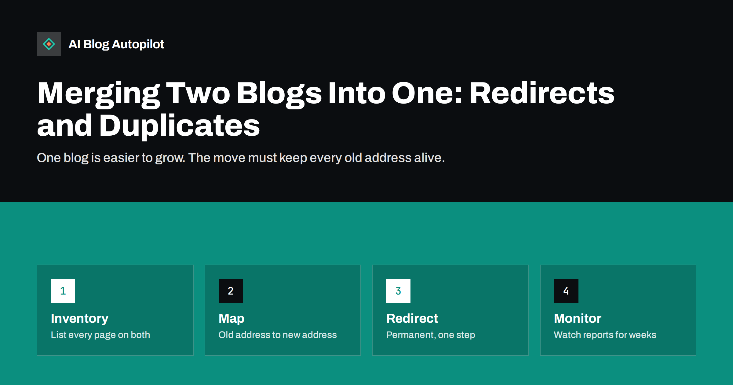 Merging Two Blogs Into One: Redirects and Duplicates