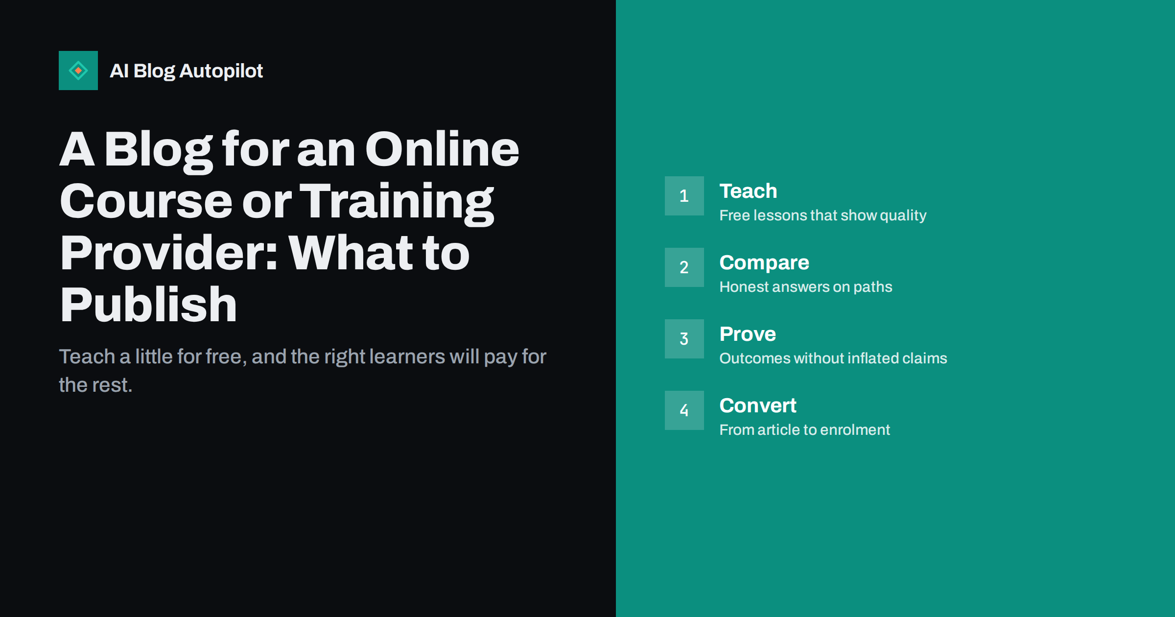 A Blog for an Online Course or Training Provider: What to Publish