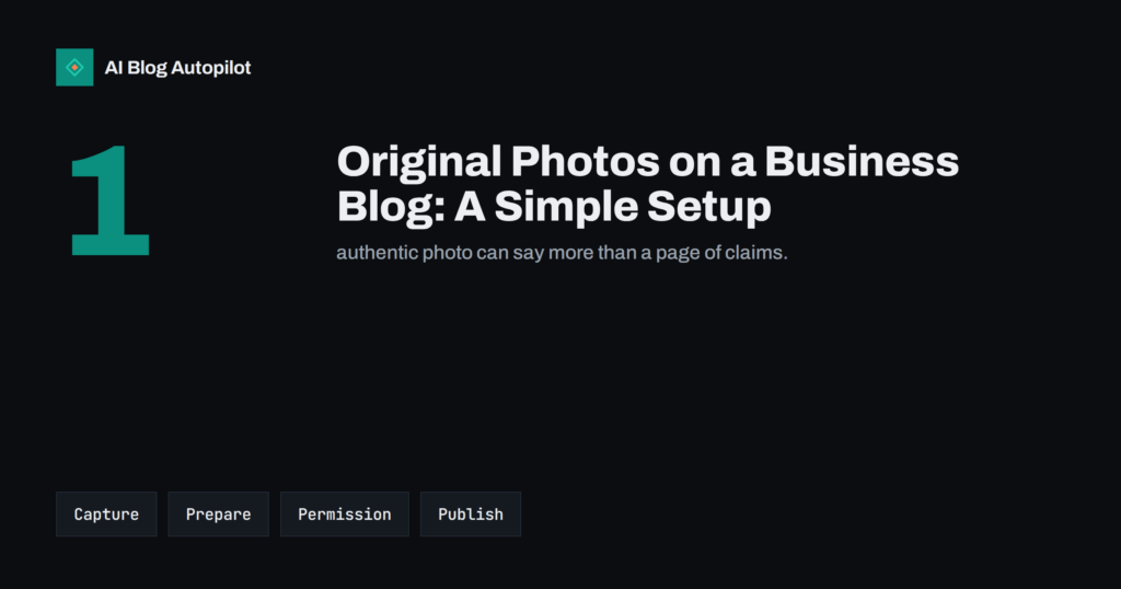 Original Photos on a Business Blog: A Simple Setup