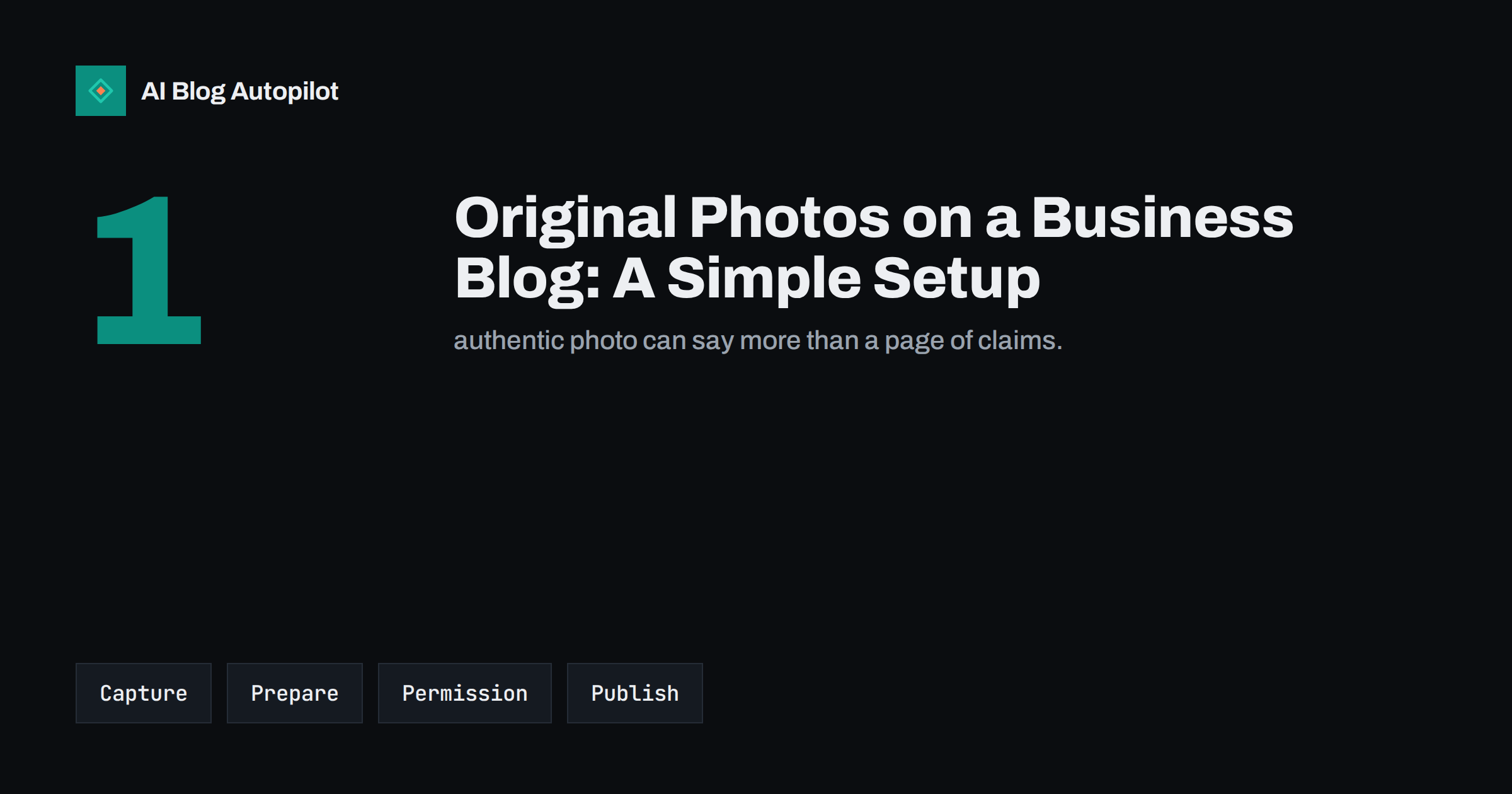 Original Photos on a Business Blog: A Simple Setup
