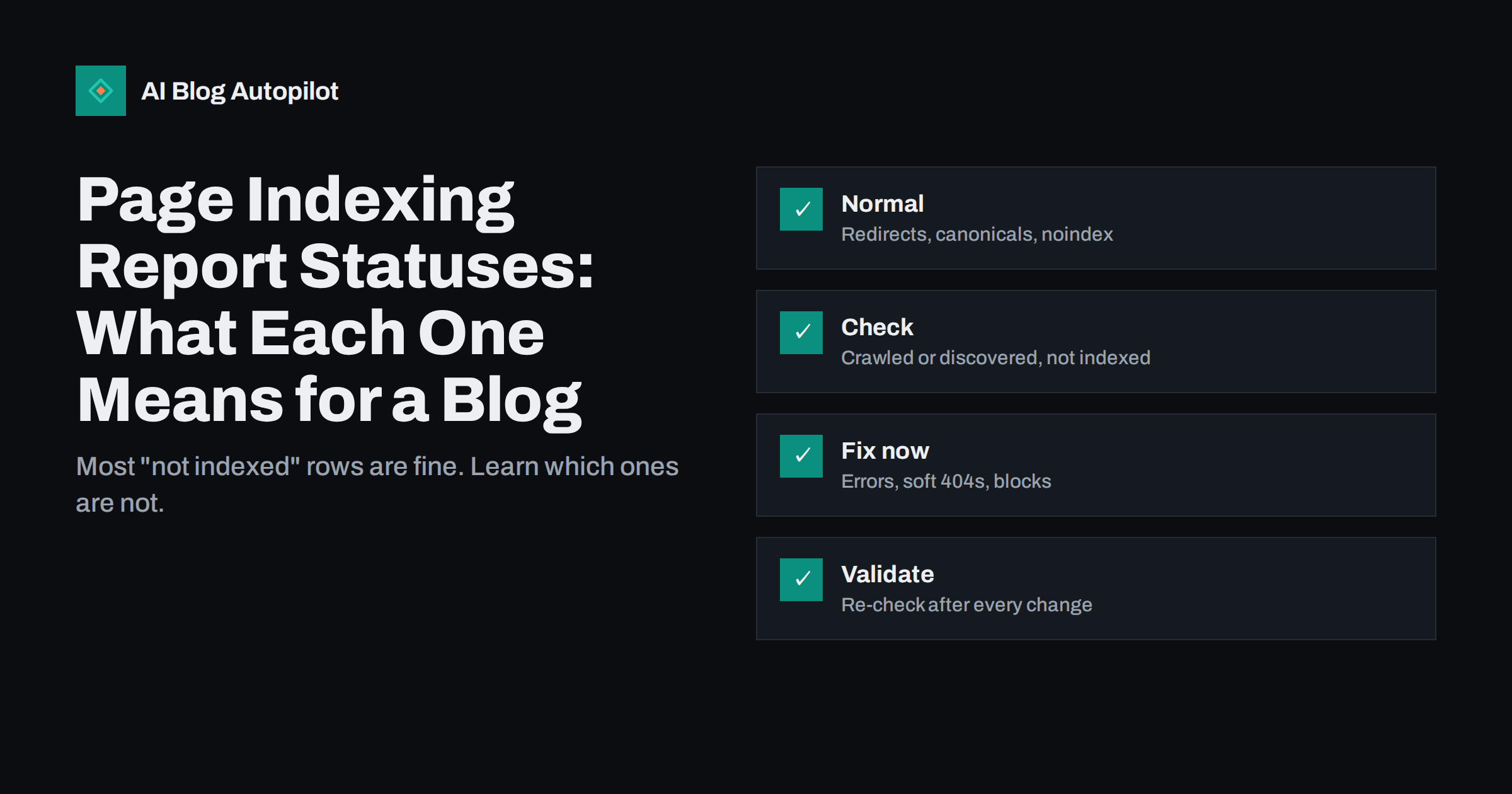 Page Indexing Report Statuses: What Each One Means for a Blog