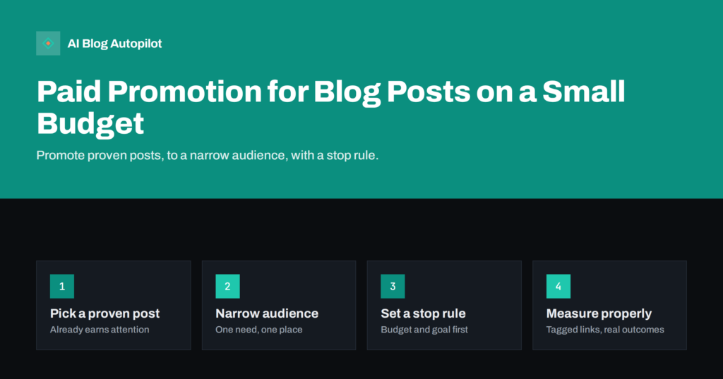 Paid Promotion for Blog Posts on a Small Budget