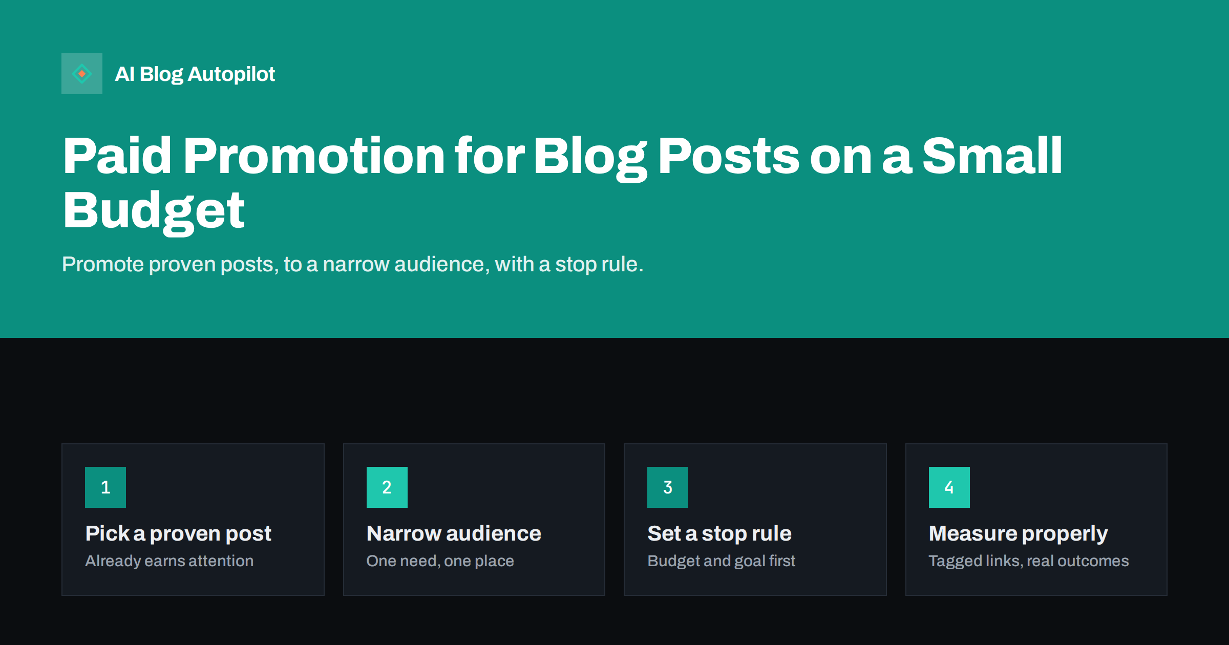 Paid Promotion for Blog Posts on a Small Budget