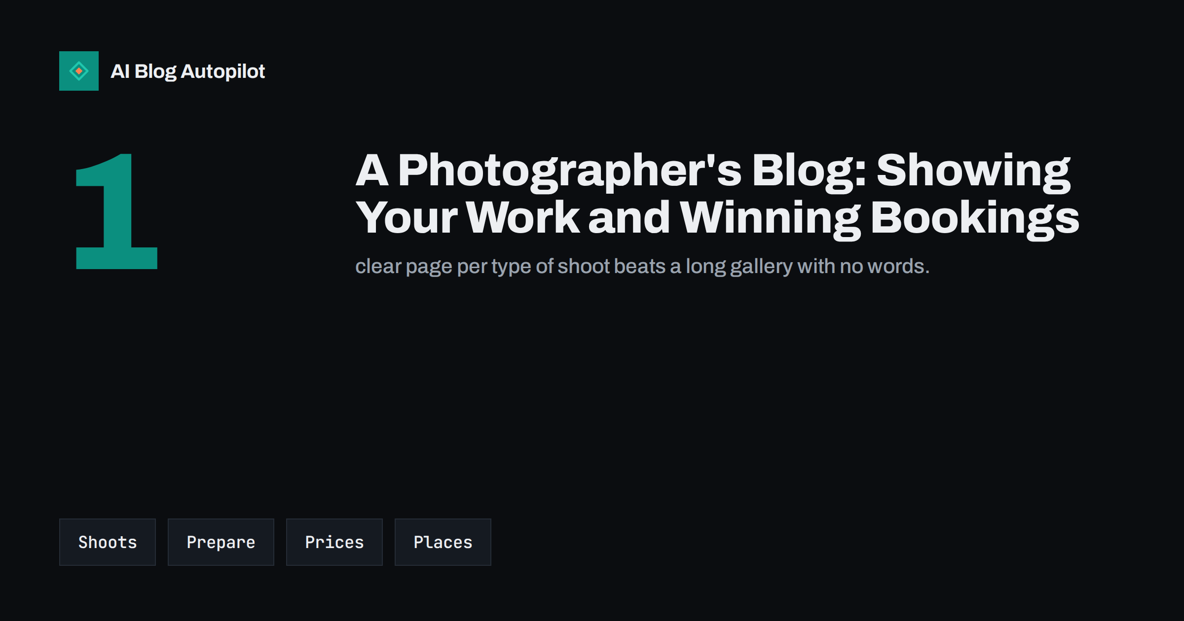 A Photographer’s Blog: Showing Your Work and Winning Bookings