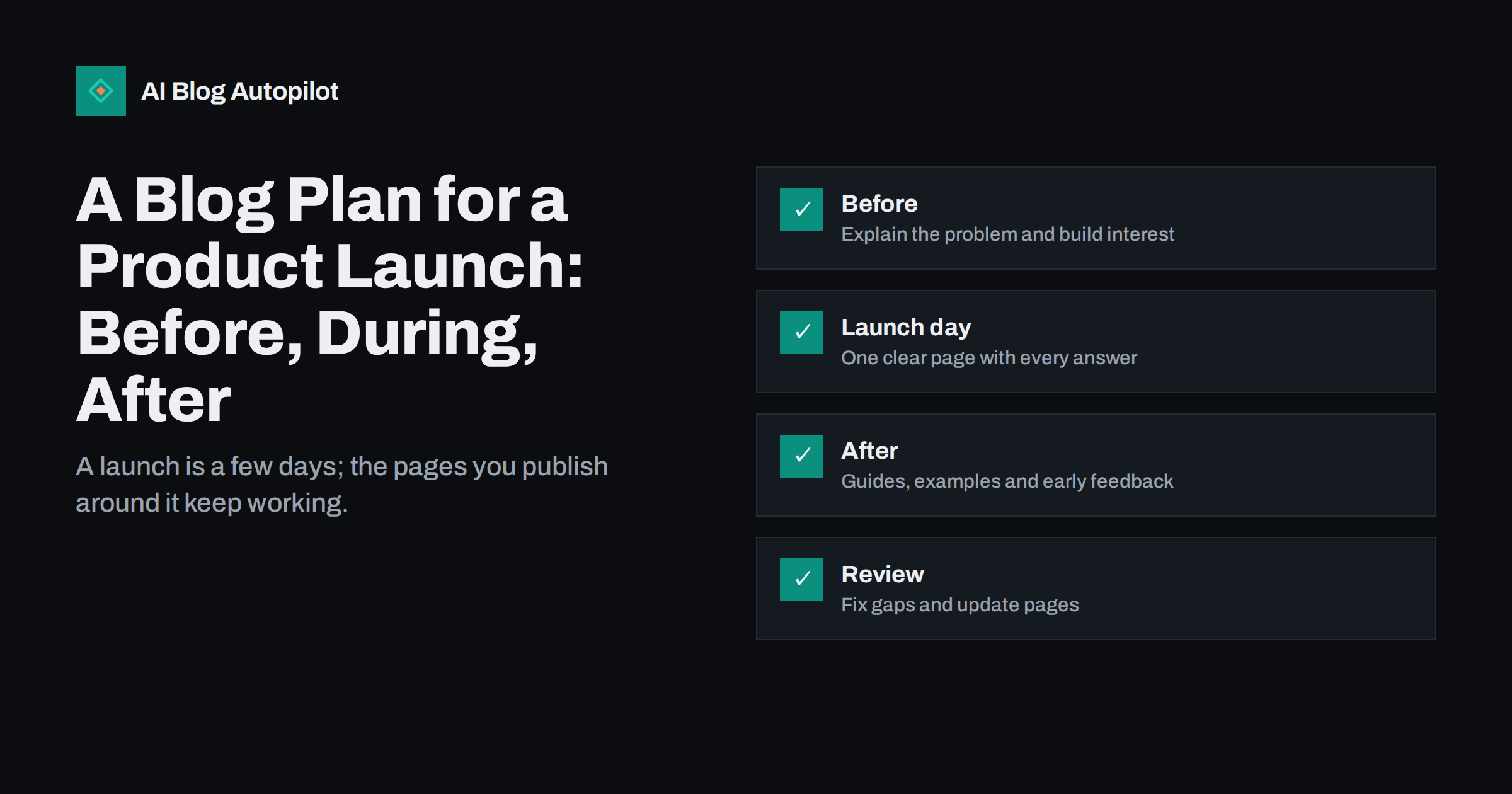 A Blog Plan for a Product Launch: Before, During, After