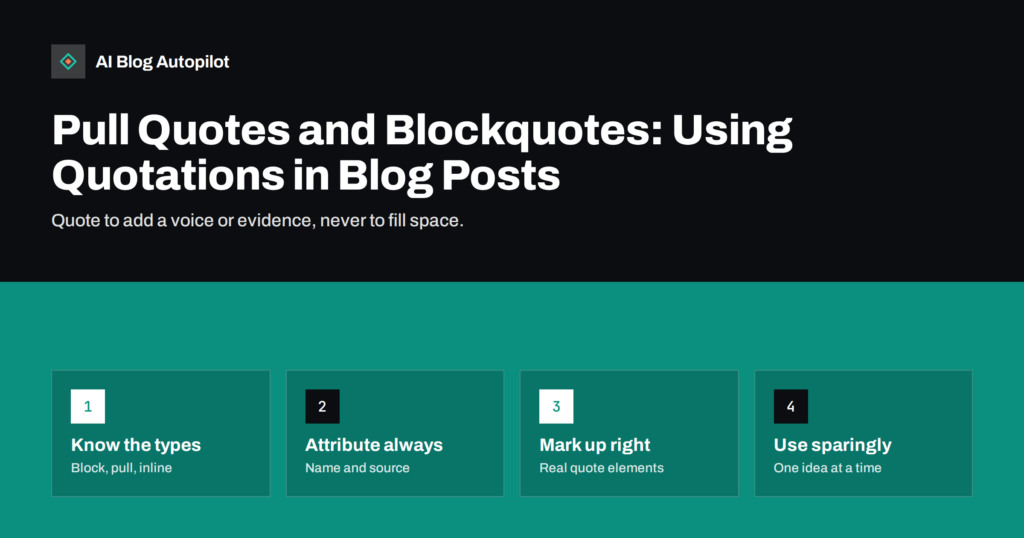 Pull Quotes and Blockquotes: Using Quotations in Blog Posts