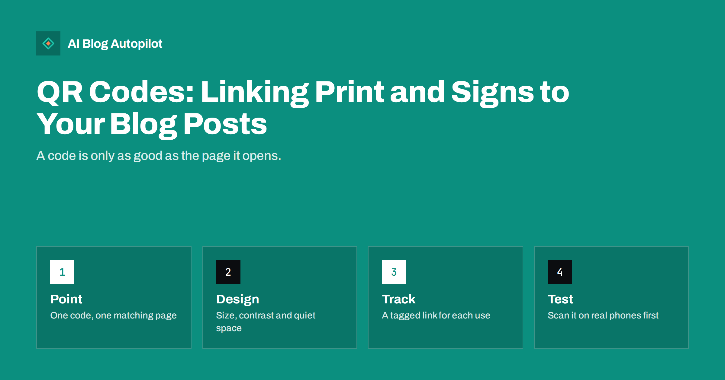 QR Codes: Linking Print and Signs to Your Blog Posts