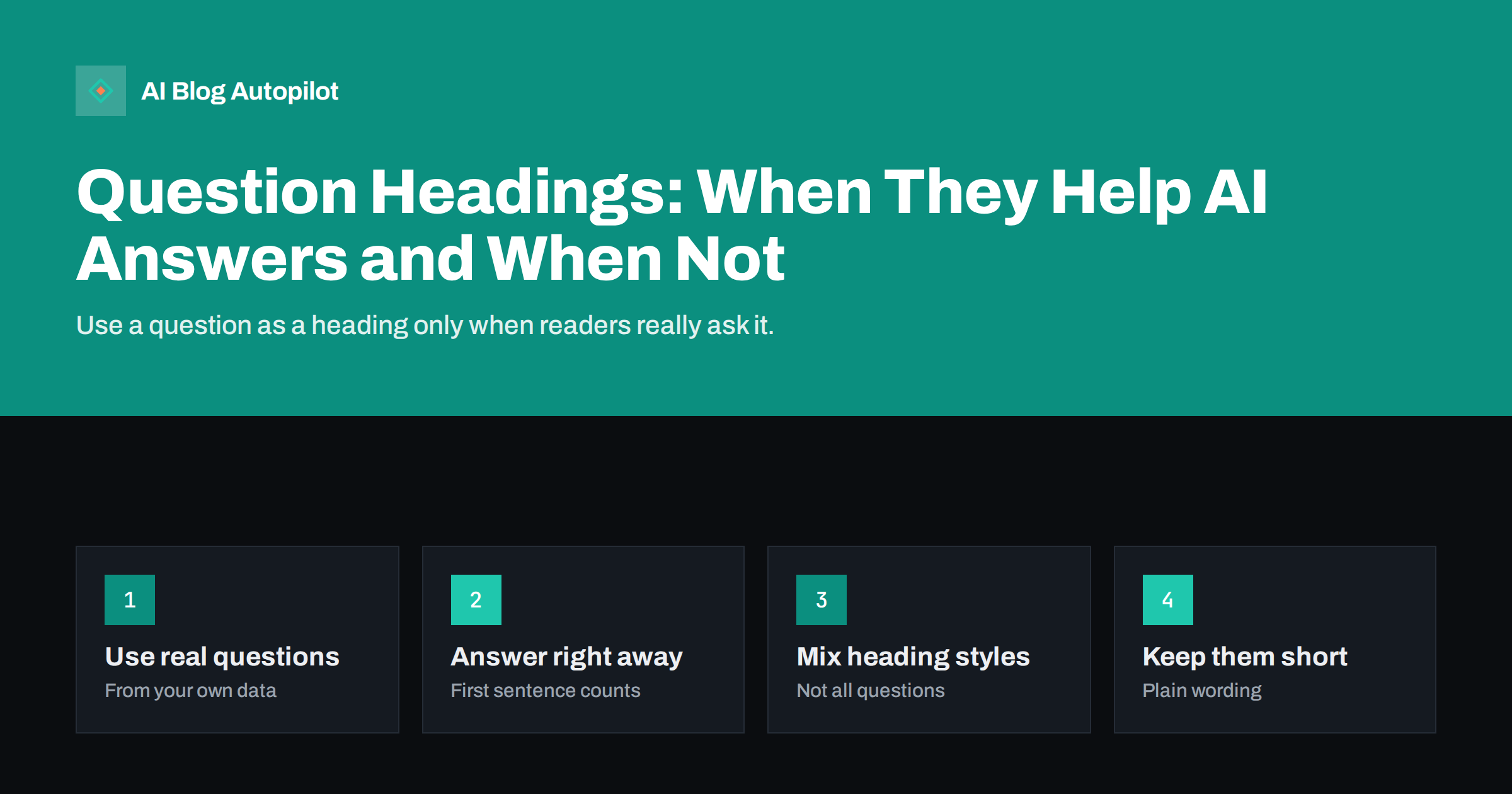 Question Headings: When They Help AI Answers and When Not
