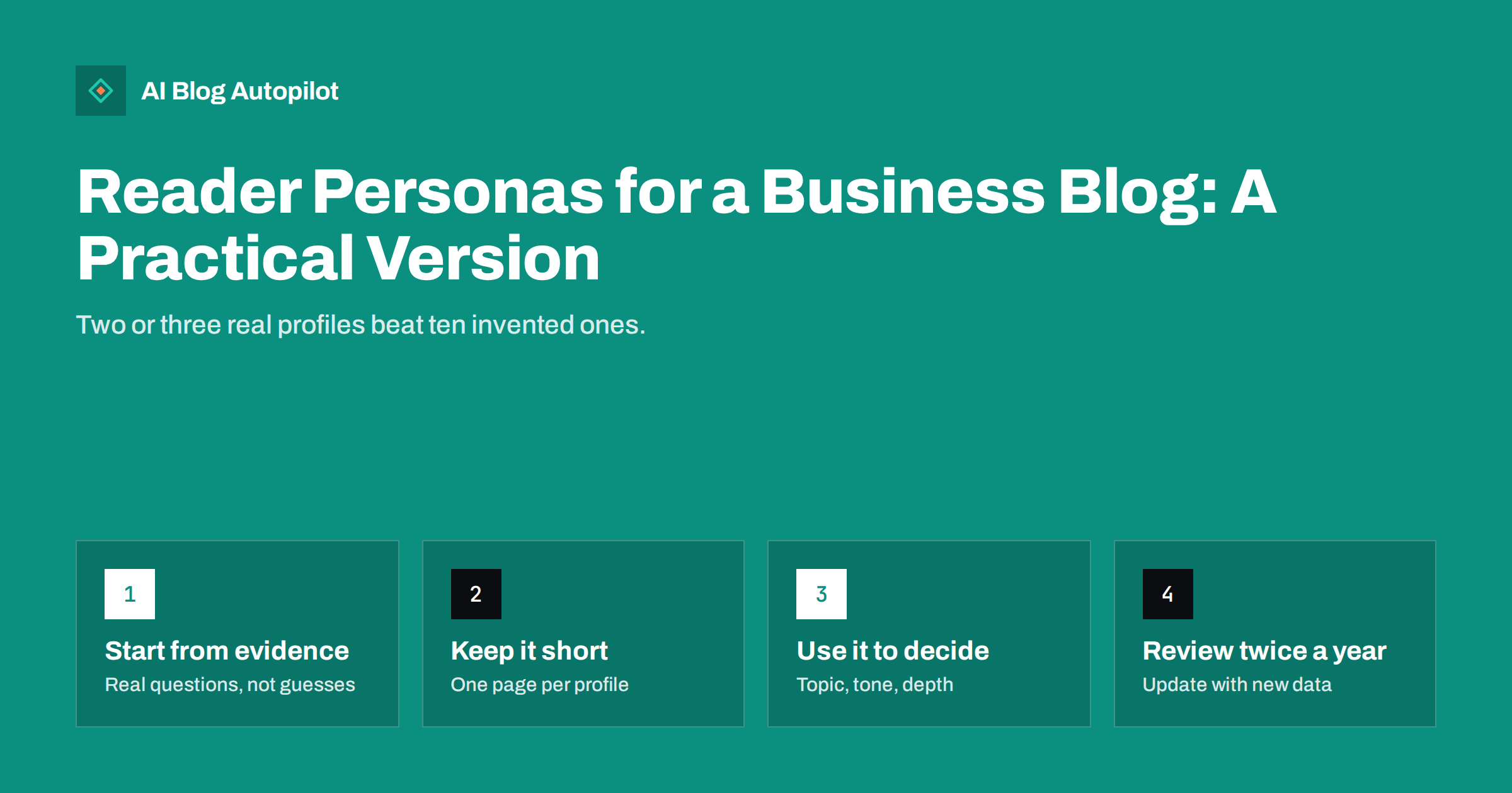 Reader Personas for a Business Blog: A Practical Version