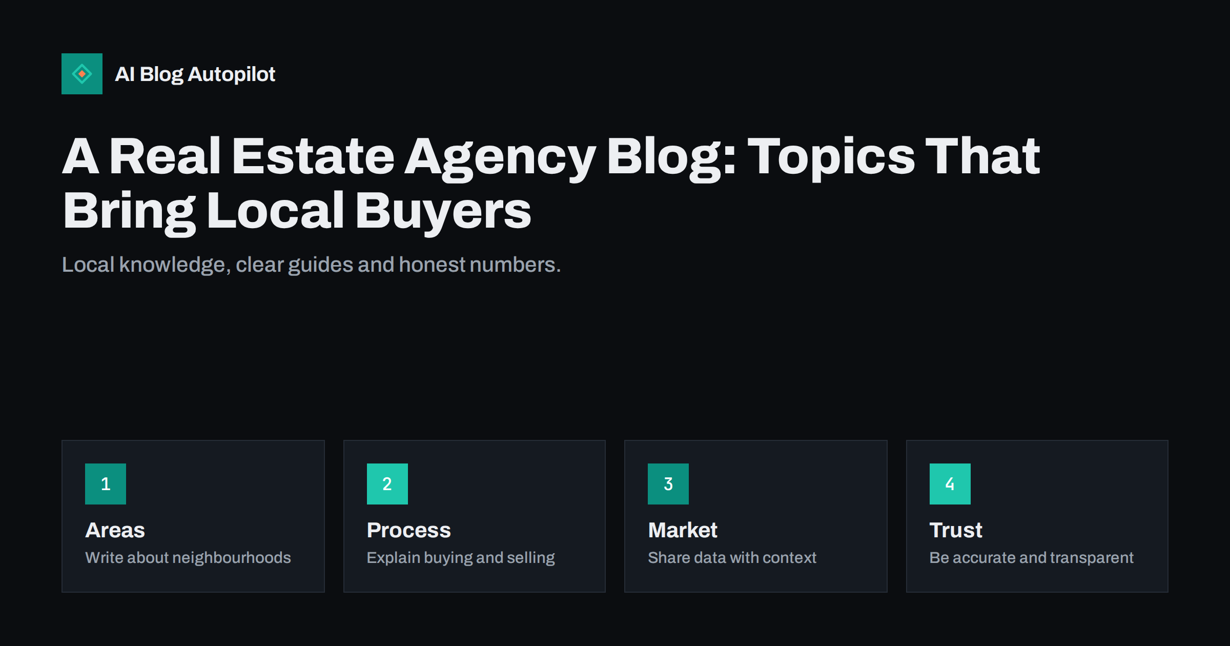 A Real Estate Agency Blog: Topics That Bring Local Buyers