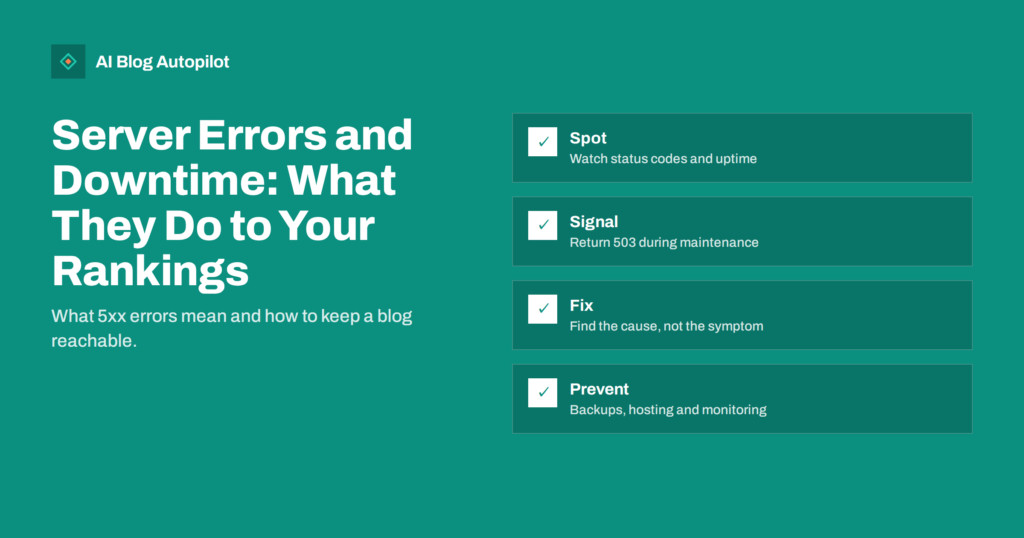 Server Errors and Downtime: What They Do to Your Rankings