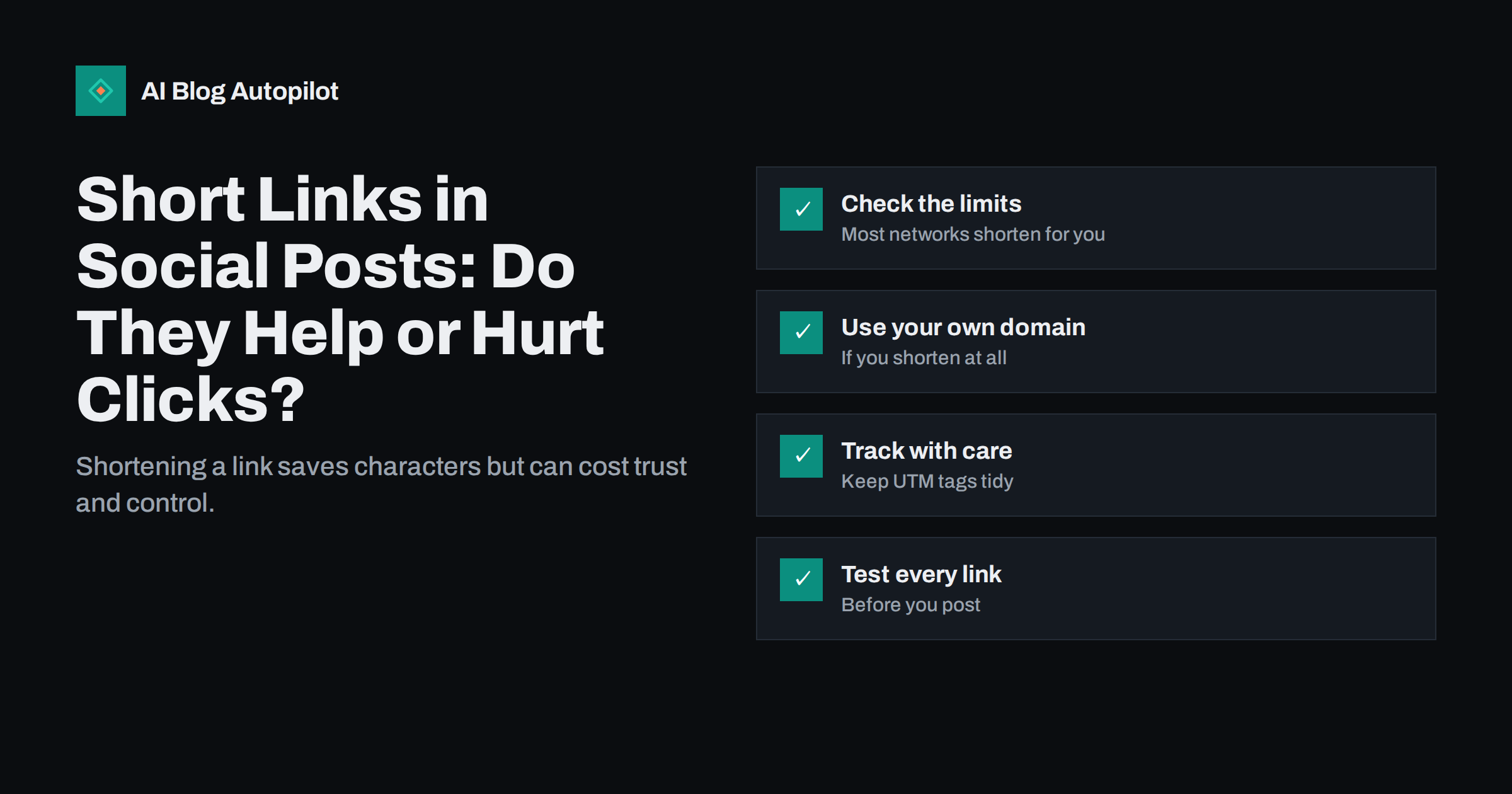 Short Links in Social Posts: Do They Help or Hurt Clicks?