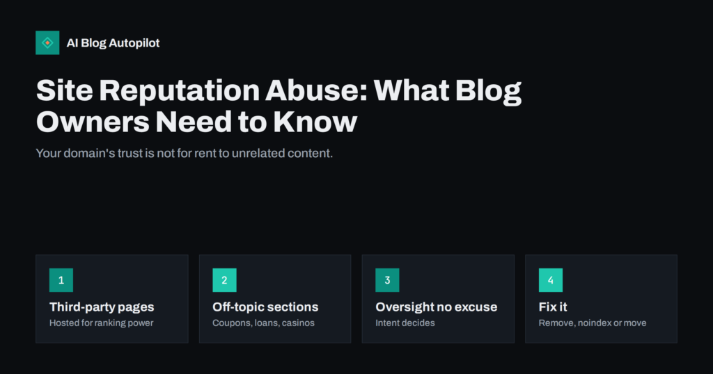 Site Reputation Abuse: What Blog Owners Need to Know