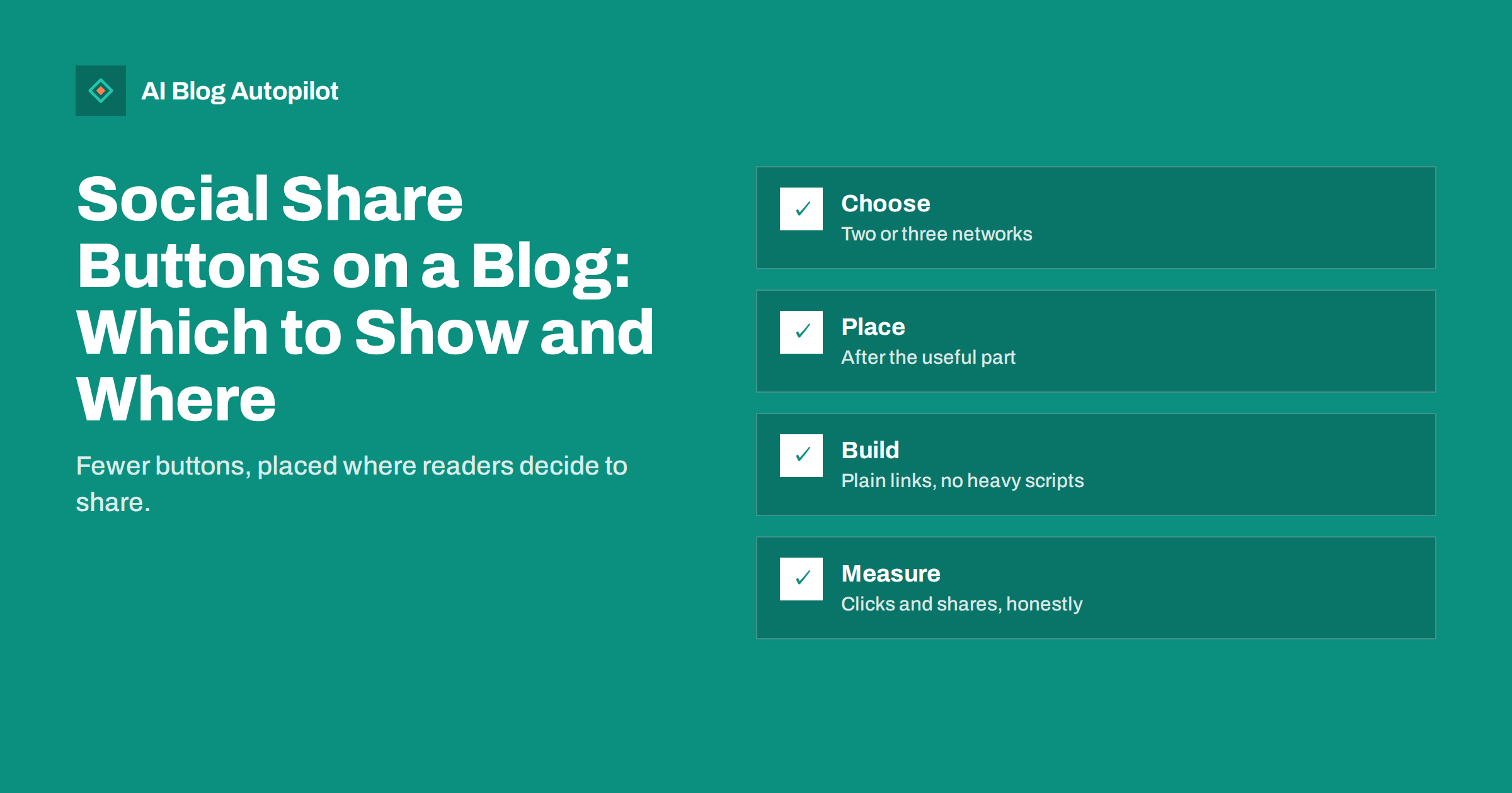 Social Share Buttons on a Blog: Which to Show and Where