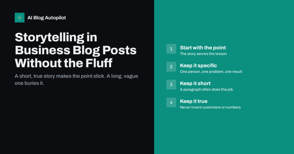 Storytelling in Business Blog Posts Without the Fluff