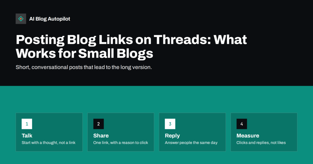 Posting Blog Links on Threads: What Works for Small Blogs