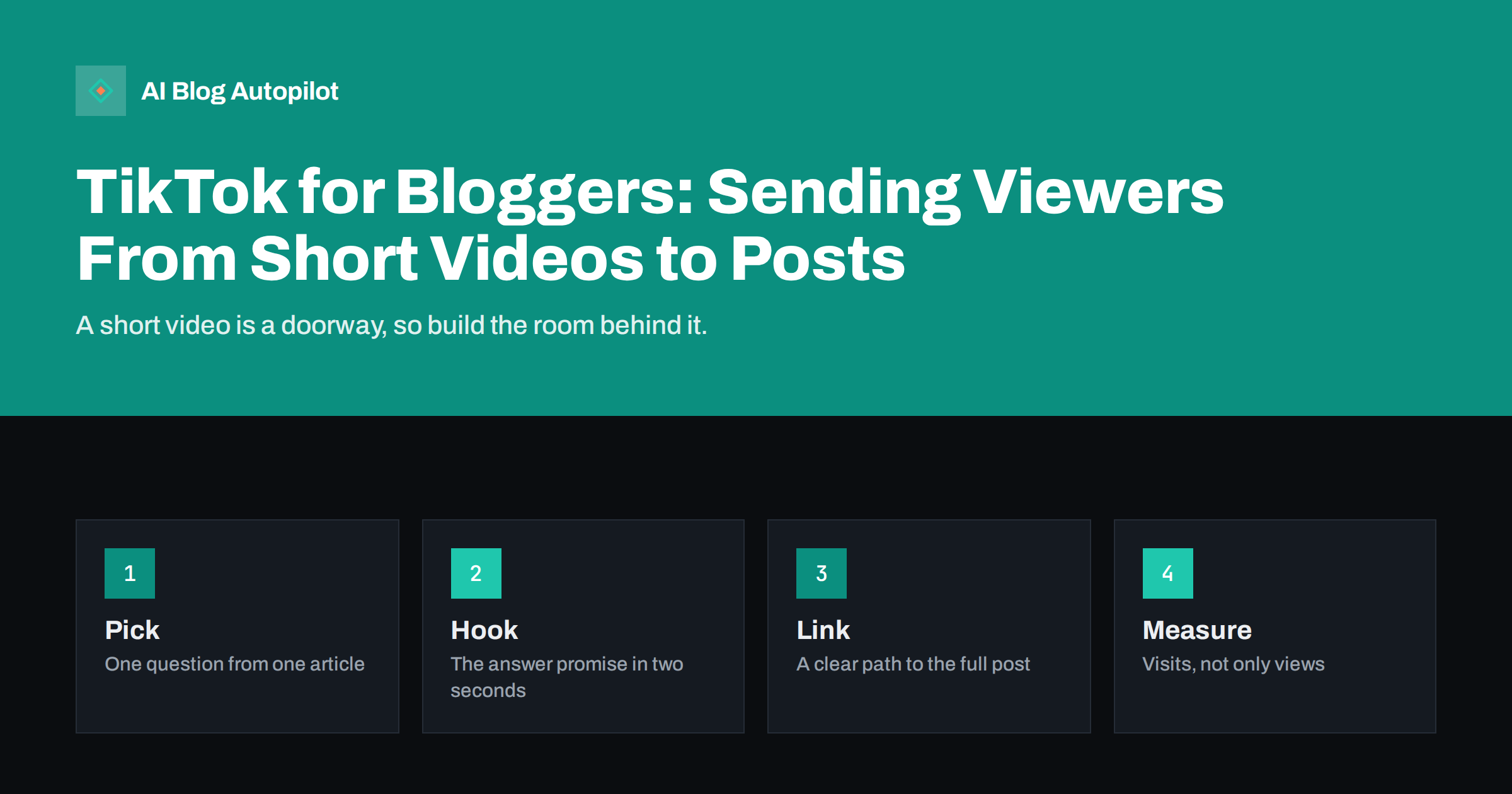 TikTok for Bloggers: Sending Viewers From Short Videos to Posts