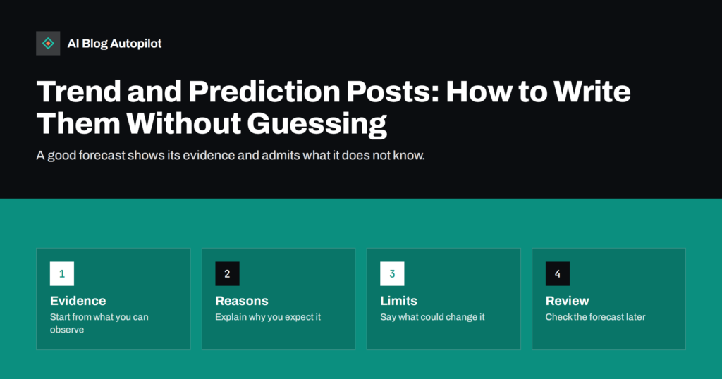 Trend and Prediction Posts: How to Write Them Without Guessing