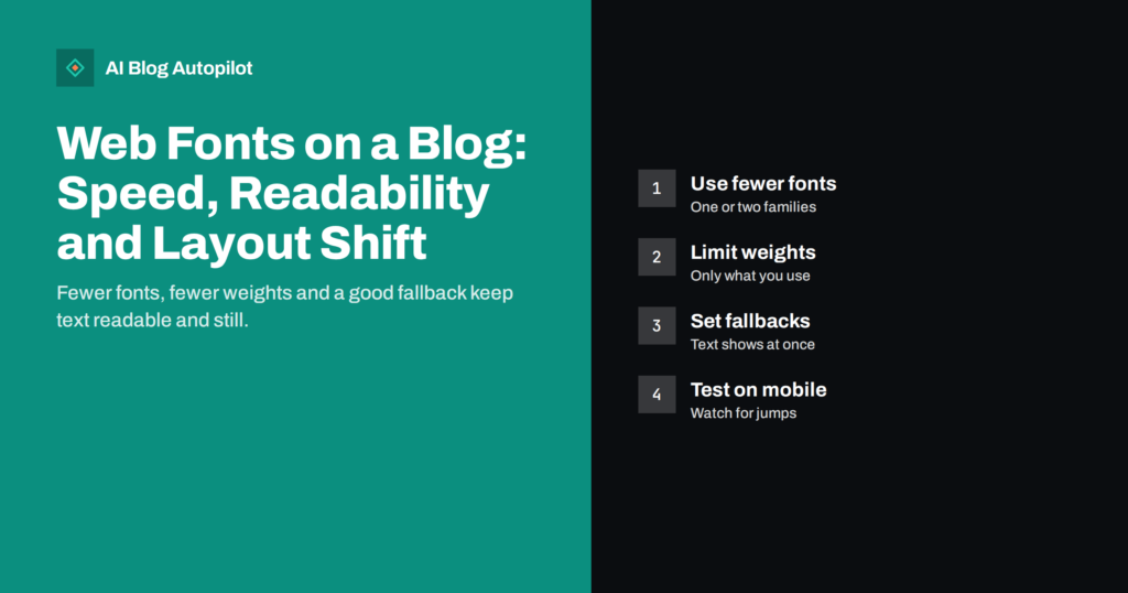 Web Fonts on a Blog: Speed, Readability and Layout Shift